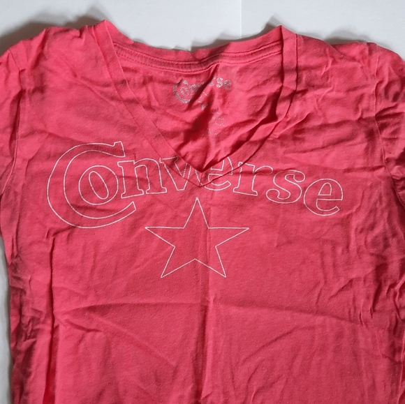 CONVERSE: V-Neck Tee, Size S - Picture 2 of 3